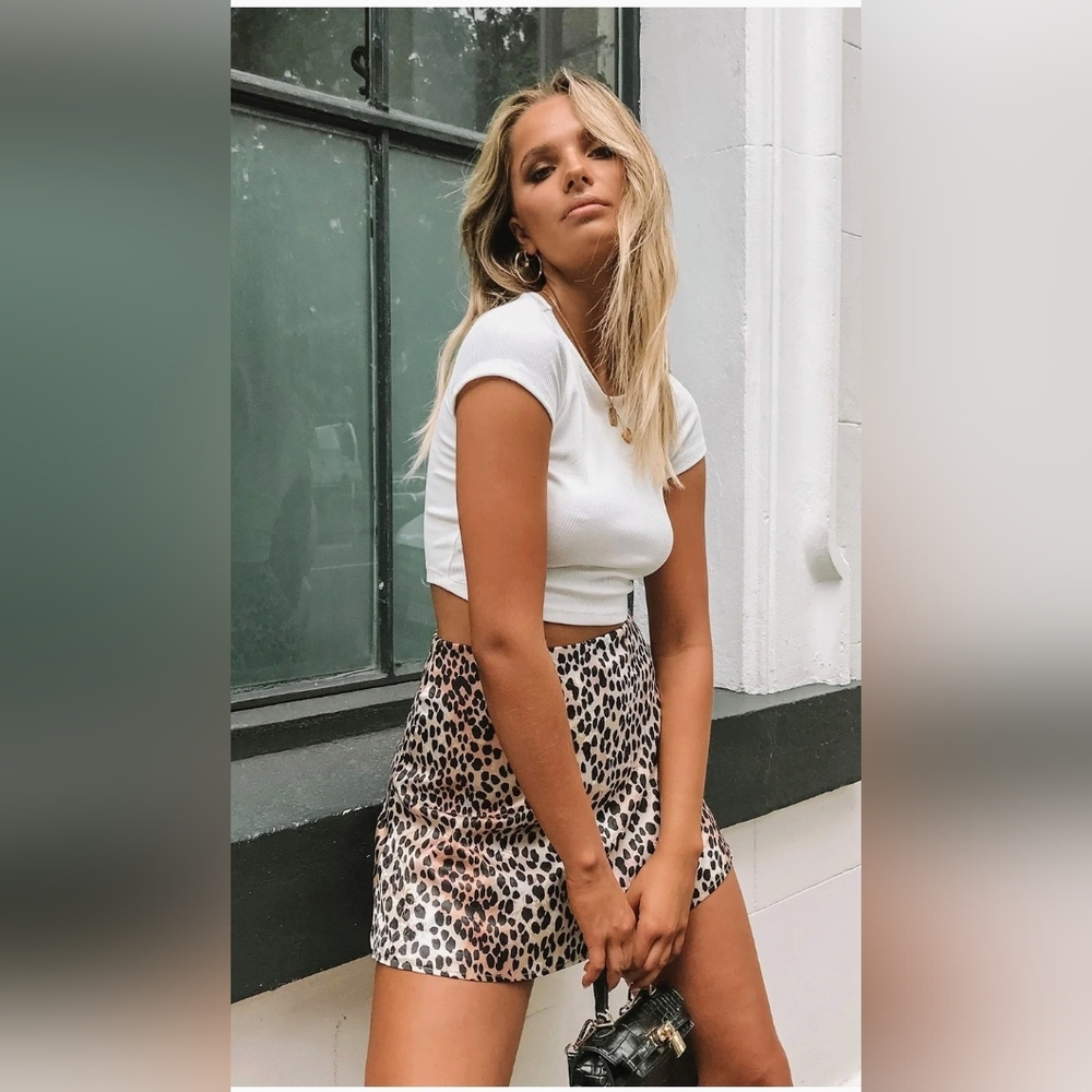 Princess Polly Leopard Print Mini Skirt